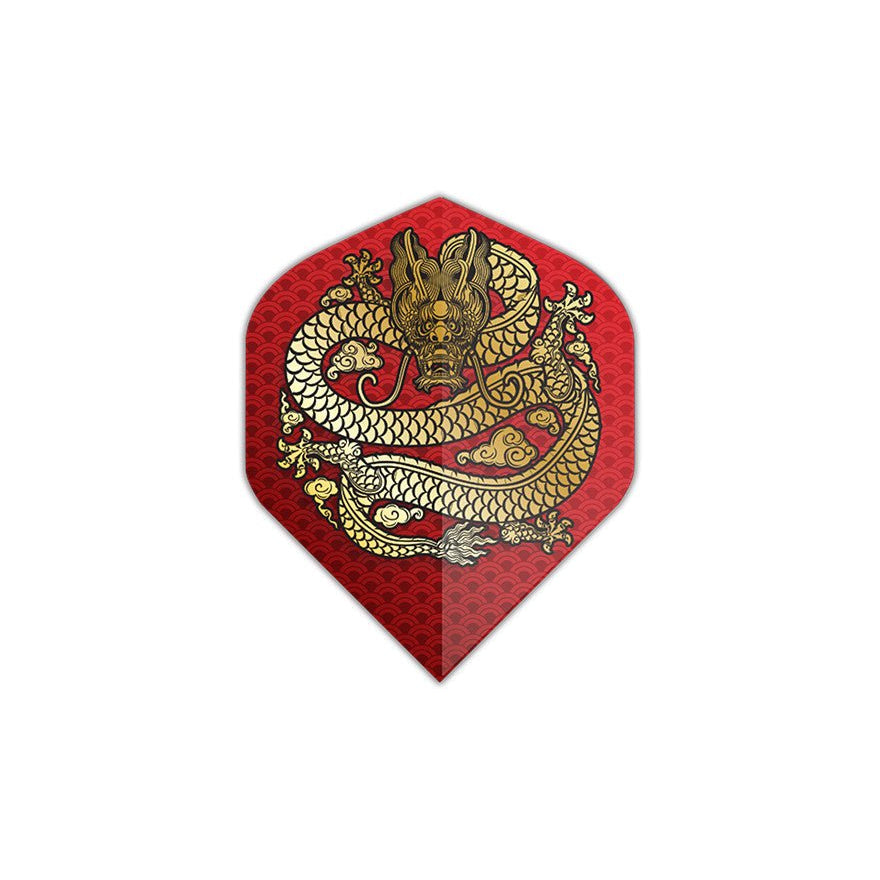 Ailettes Elkadart - Dragon Flight - accessoire Fléchettes - Rouge et Noir