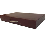 Backgammon Cuir véritable GM - Bordeaux - Renzo Romagnoli - Backgammon en cuir cadeau bel objet - Rouge et Noir