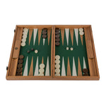 Backgammon en Bois et Cuir Vegan - Crocodile - Backgammon en bois marqueté et cuir vegan cadeau adulte - Rouge et Noir
