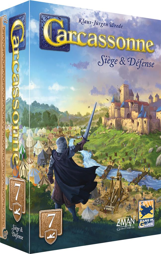 Carcassonne - Extension 7 - Siège et Défense - Jeu de plateau de stratégie à deux enfants - Rouge et Noir