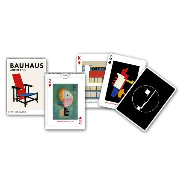 Cartes Bauhaus - jeu de cartes illustrées - Rouge et Noir