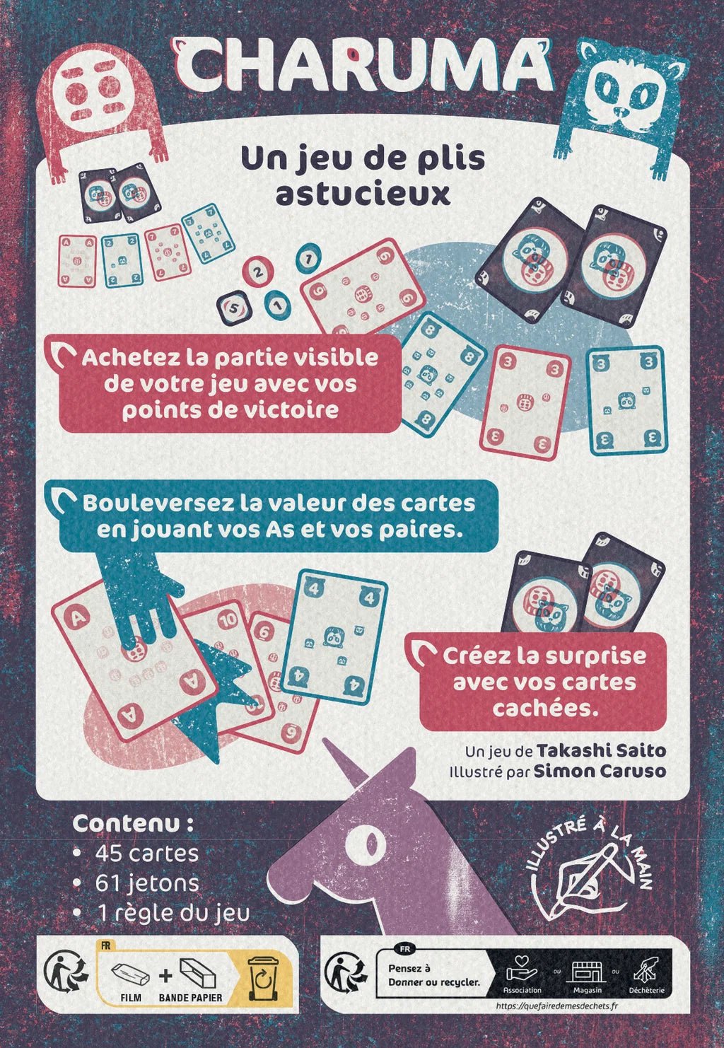 Charuma - Jeu de plateau de stratégie d'ambiance enfants cadeau -12a - Rouge et Noir