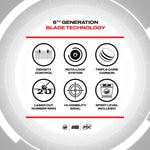 Cible fléchettes professionnelle - Winmau Blade 6 Triple Core - Officielle PDC - cible de fléchettes - Rouge et Noir