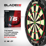 Cible fléchettes professionnelle - Winmau Blade 6 Triple Core - Officielle PDC - cible de fléchettes - Rouge et Noir