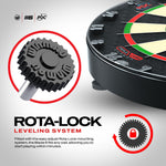 Cible fléchettes professionnelle - Winmau Blade 6 Triple Core - Officielle PDC - cible de fléchettes - Rouge et Noir