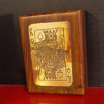 Coffret belote en palissandre pour 1 jeu - Vide - jeu de cartes coffret de cartes bridge cadeau sénior - Rouge et Noir