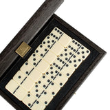 Coffret de Dominos en Wengé - jeu traditionnel jeu de dominos - Rouge et Noir