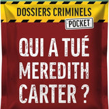 DOSSIERS CRIMINELS POCKET: Qui a tué Meredith Carter ? - Jeu de plateau de stratégie coopératif - Rouge et Noir