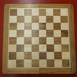 Ensemble jeu d'échecs en acacia - Coffre à volet - Magnétique - Coffre d'échecs et jeu d'échecs de voyage cadeau -12a - Rouge et Noir