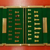 Ensemble jeu d'échecs en acacia - Coffre à volet - Magnétique - Coffre d'échecs et jeu d'échecs de voyage cadeau -12a - Rouge et Noir
