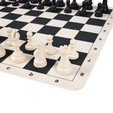 Ensemble jeu d'échecs en trousse - Plastique et silicone - ensemble d'échecs classique jeu d'échecs échecs de voyage - Rouge et Noir