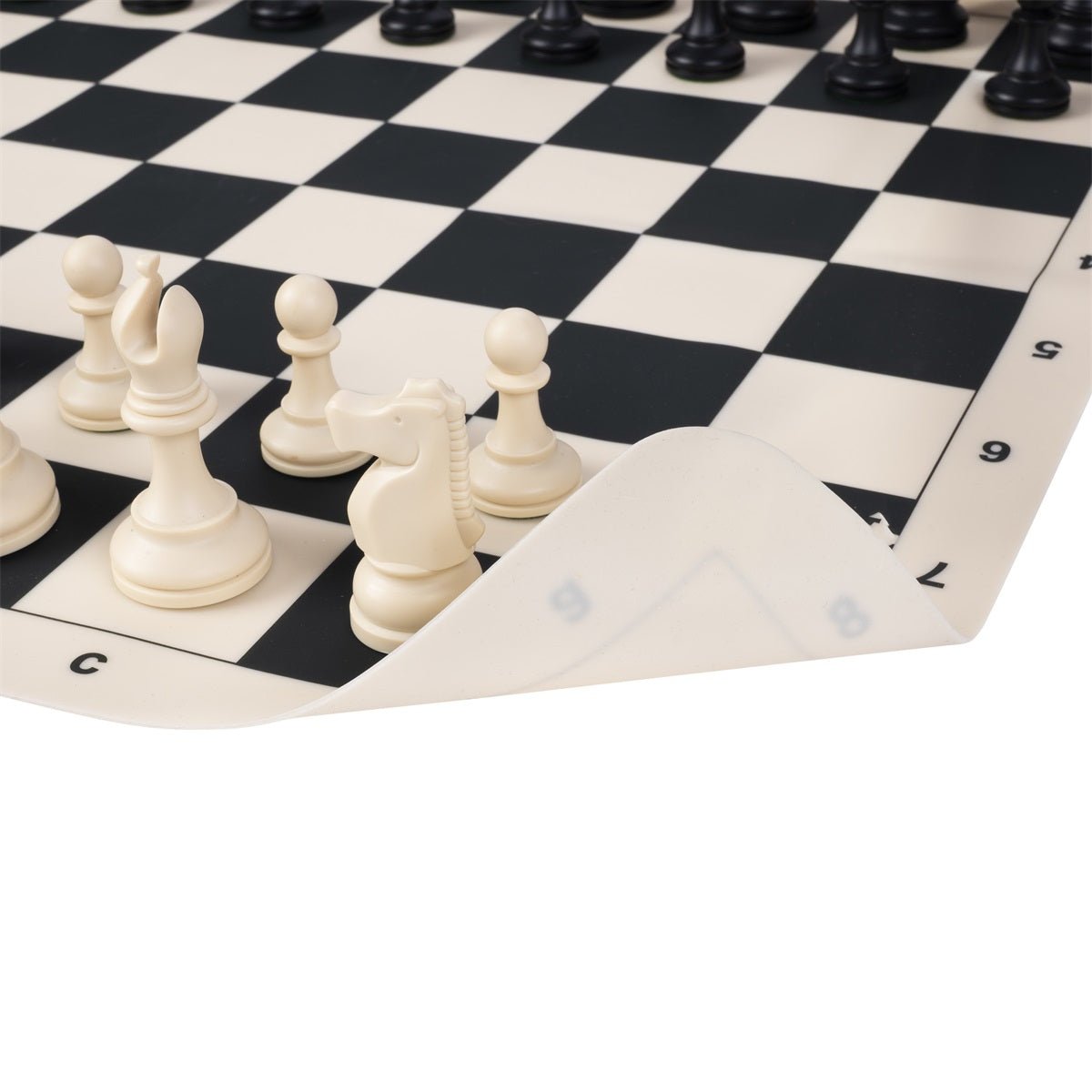 Ensemble jeu d'échecs en trousse - Plastique et silicone - ensemble d'échecs classique jeu d'échecs échecs de voyage - Rouge et Noir
