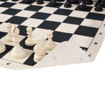Ensemble jeu d'échecs en trousse - Plastique et silicone - ensemble d'échecs classique jeu d'échecs échecs de voyage - Rouge et Noir