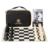 Ensemble jeu d'échecs en trousse - Plastique et silicone - ensemble d'échecs classique jeu d'échecs échecs de voyage - Rouge et Noir