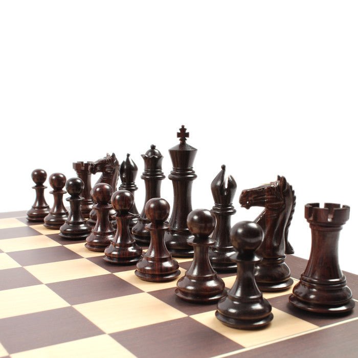 Ensemble Tournoi Deluxe - Palissandre - ensemble d'échecs classique - Rouge et Noir