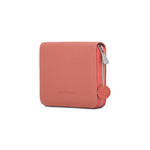 Etui de bridge en cuir pleine fleur - Corail - jeu de cartes coffret bridge à jouer coffret de cartes luxe - Rouge et Noir