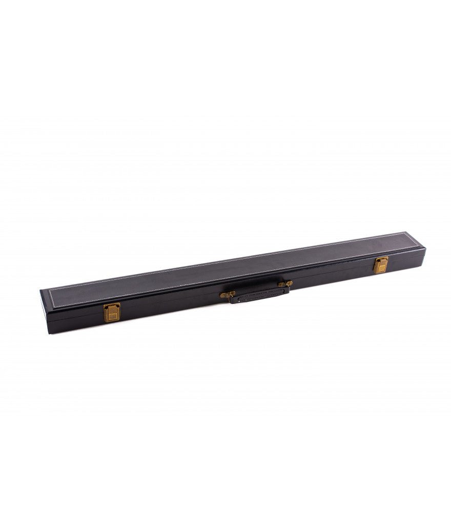 Etui queue de billard - mallette simili cuir noir surpiqué - Billard - Rouge et Noir