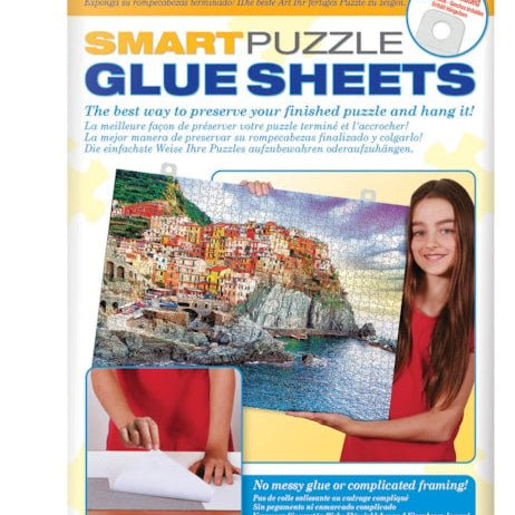 Feuille adhesive pour puzzle - Smart Puzzle Glue Sheets - accessoire puzzle - Rouge et Noir