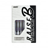 Fléchettes 80% Nickel Tungstène - Raise B - Violet - Fléchettes acier - Rouge et Noir