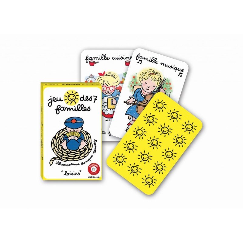 Jeu des 7 familles - Loisirs - Cartes Enfants - Rouge et Noir