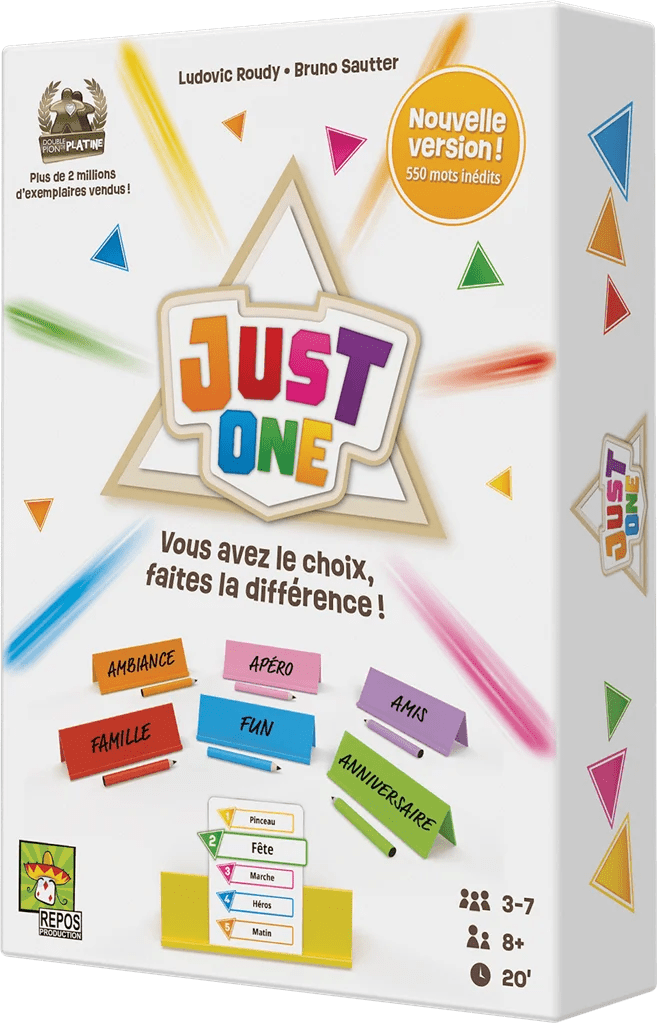 Just one - Jeu de plateau d'ambiance et de vivacité - Rouge et Noir