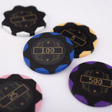 Mallette de 500 jetons - King of Clubs - Jetons en Clay 14 gr - mallette de poker aluminium - Rouge et Noir