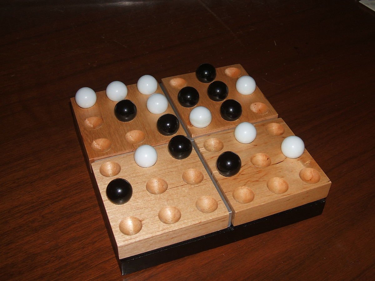 Pentago - jeu en bois de stratégie cadeau adulte - Rouge et Noir