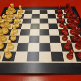 Pièces d'échecs Club Rouges en Buis - Chopra - jeu d'échecs pièces d'échecs classiques - Rouge et Noir