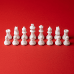 Pièces d'échecs en albâtre - Marron - Scali - ensemble échecs classique et décoratif cadeau adulte - Rouge et Noir