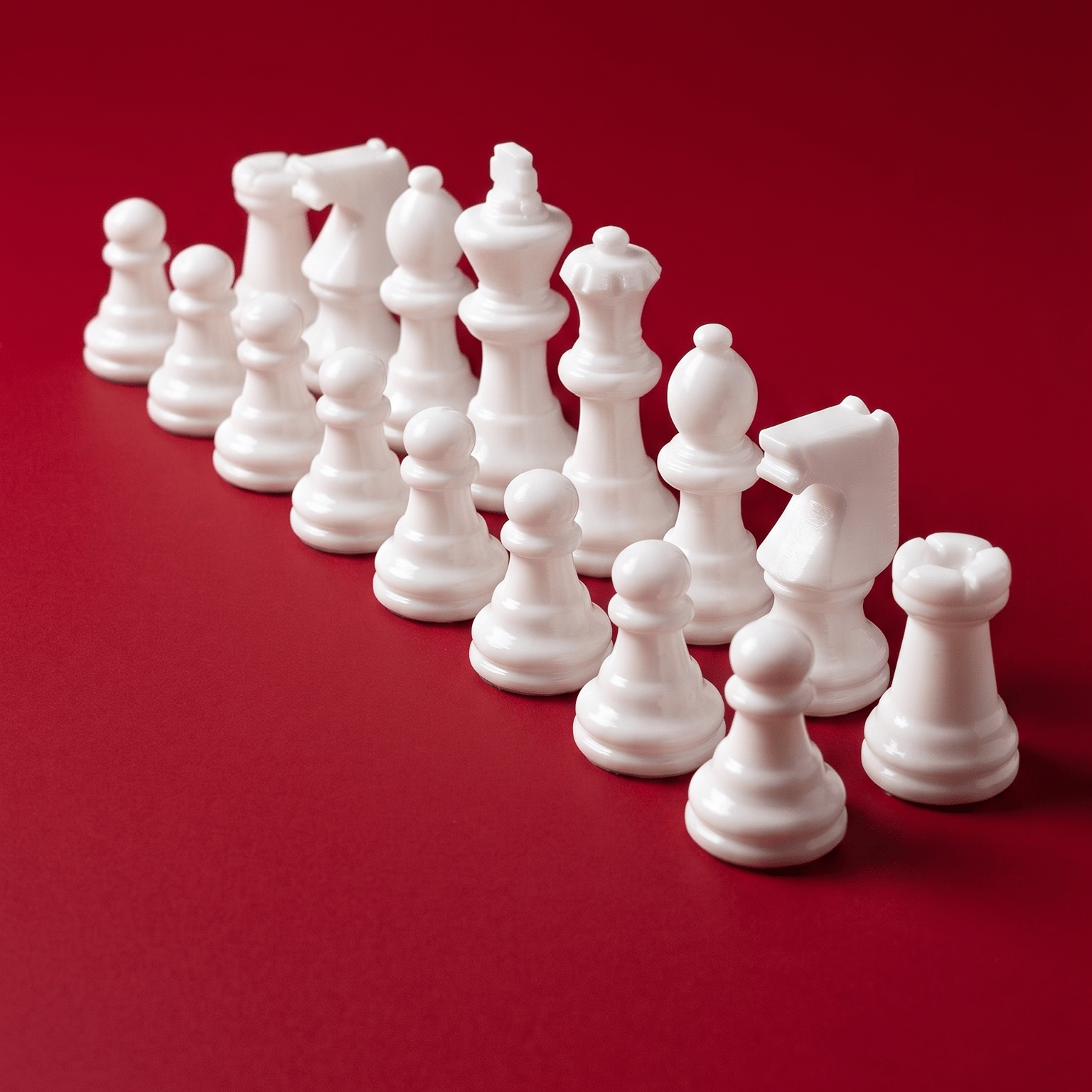 Pièces d'échecs en albâtre - Marron - Scali - ensemble échecs classique et décoratif cadeau adulte - Rouge et Noir