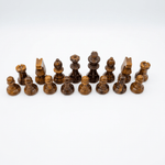 Pièces d'échecs en albâtre - Marron - Scali - ensemble échecs classique et décoratif cadeau adulte - Rouge et Noir
