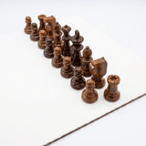 Pièces d'échecs en albâtre - Marron - Scali - ensemble échecs classique et décoratif cadeau adulte - Rouge et Noir