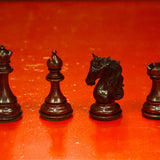 Pièces d'échecs Shera en Bois de rose - Taille 6/7 - Chopra - jeu d'échecs pièces d'échecs classiques - Rouge et Noir