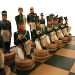 Pièces Napoléon Vs Russes - Résine - Peint à la main - Pièces d’échecs décoratives figuratives - Rouge et Noir