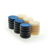 Pions de backgammon nacrés - Acrylique - Bleu - Pions de backgammon - Rouge et Noir