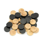 Pions de jacquet en buis - 50 mm - Pions de backgammon pions de dames - Rouge et Noir