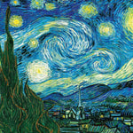 Puzzle Eurographics - 100 p - La nuit étoilée - Vincent Van Gogh - Puzzle en carton - Rouge et Noir
