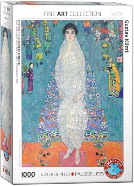 Puzzle EuroGraphics - 1000 p - Portrait de Elisabeth Lederer - Klimt - Puzzle en carton - Rouge et Noir