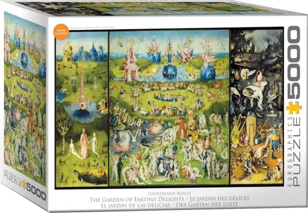 Puzzle Eurographics - 5000 p - Le jardin des délices - Bosch - Puzzle en carton - Rouge et Noir