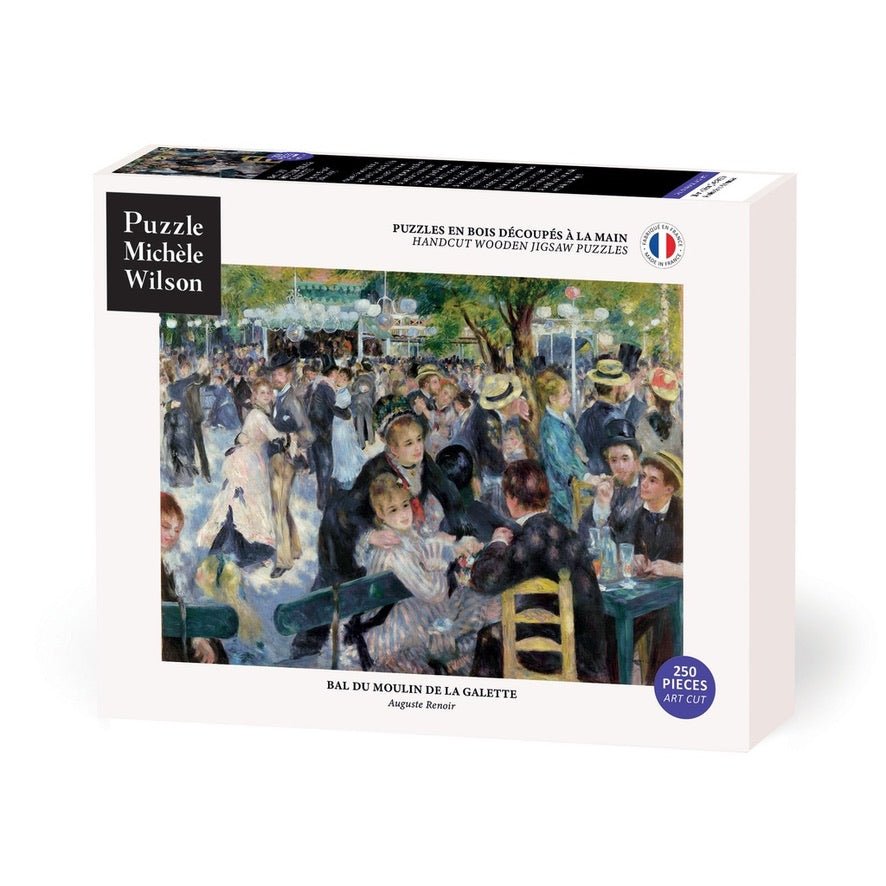 Puzzle MW - 250 p - Bal du moulin de la galette - Renoir - Puzzle en bois Michèle Wilson - Rouge et Noir