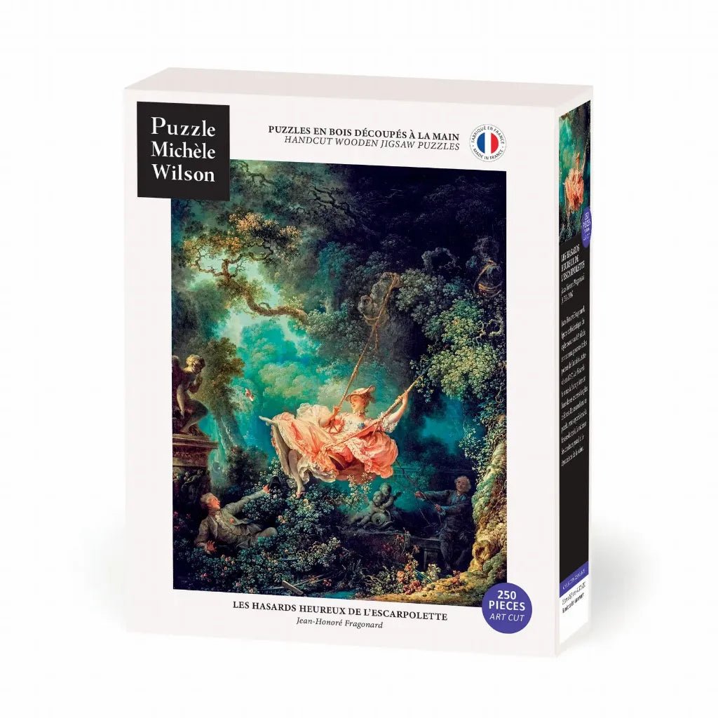 Puzzle MW - 250 p - Les hasards heureux de l'escarpolette - Jean-Honoré Fragonard - Puzzle en bois Michèle Wilson - Rouge et Noir