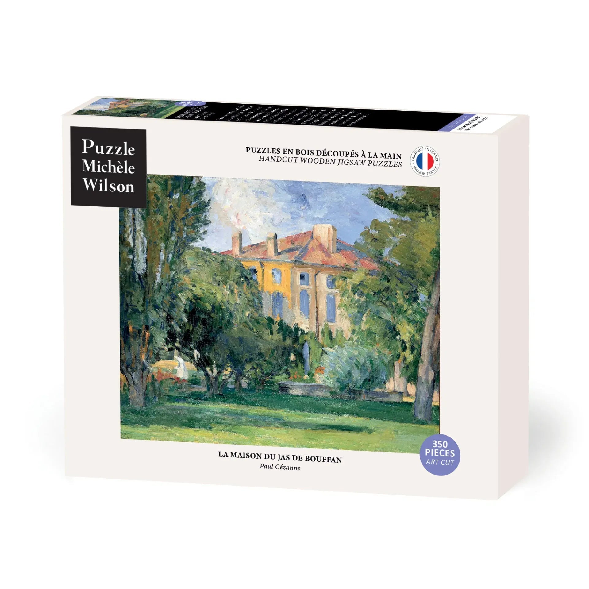 Puzzle MW - 350 p - La maison du jas de bouffan - Paul Cézanne - Puzzle en bois Michèle Wilson - Rouge et Noir