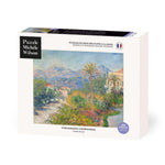 Puzzle MW - 350 pièces - Voie romaine à bordighera - Monet - Puzzle en bois Michèle Wilson - Rouge et Noir