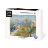 Puzzle MW - 350 pièces - Voie romaine à bordighera - Monet - Puzzle en bois Michèle Wilson - Rouge et Noir