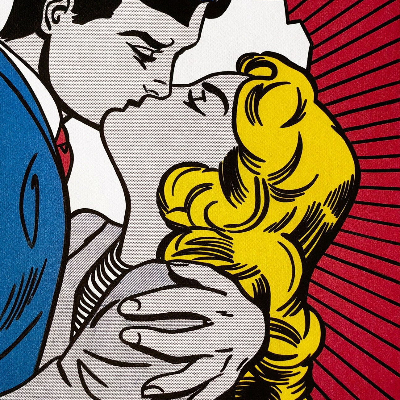 Puzzle Piatnik - 1000 p - Kiss III - Lichtenstein - Puzzle en carton cadeau sénior adulte - Rouge et Noir