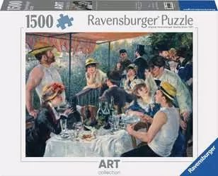 Puzzle Ravensburger - 1500 p - Le Déjeuner des Canotiers - Renoir - Puzzle en carton - Rouge et Noir