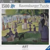Puzzle Ravensburger - 1500 p - Un dimanche après-midi à l'île de la Grande Jatte - Seurat - Puzzle en carton - Rouge et Noir