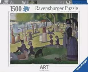 Puzzle Ravensburger - 1500 p - Un dimanche après-midi à l'île de la Grande Jatte - Seurat - Puzzle en carton - Rouge et Noir