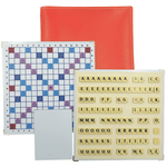 Scrabble Duplicate ou de Voyage en Cuir Vegan - Magnétique - Corail - Jeux de Lettres et de Chiffres cadeau bel objet - Rouge et Noir