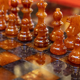Ensemble jeu d'échecs - Agathe - Scali - ensemble d'échecs classique et décoratif - Rouge et Noir